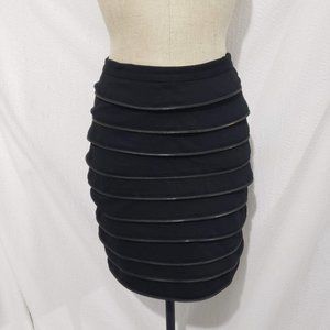 Aryn K Anthropologie Black Ruffle accent Skirt